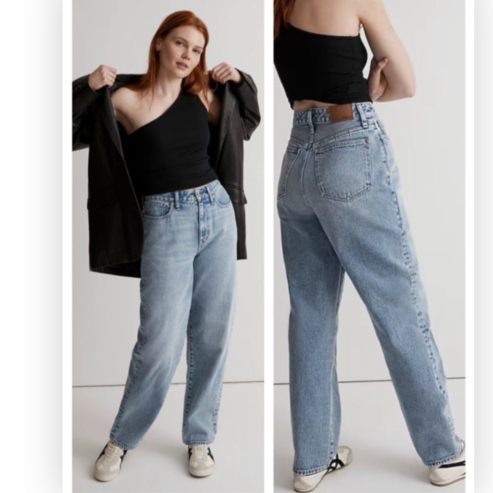 NWT Madewell low - Slung Curvy Baggy Straight Jeans